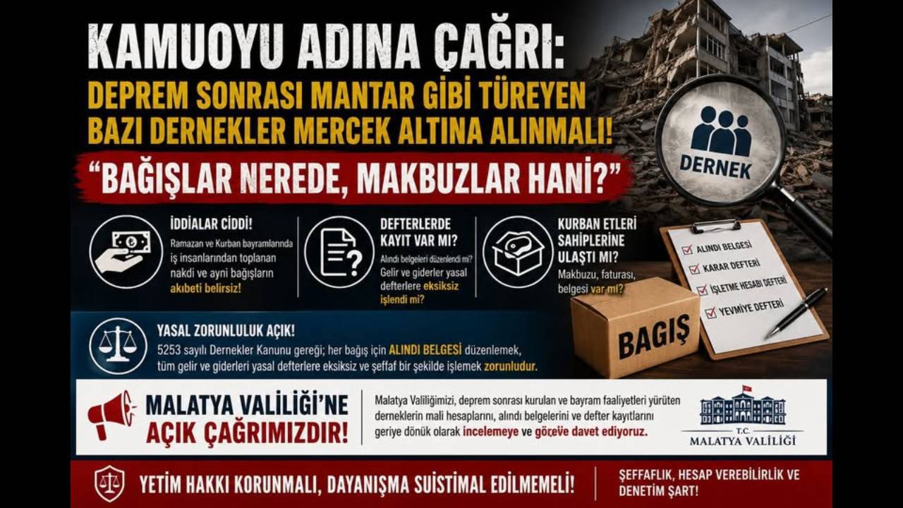 Malatya’da Toplanan Kurban Etleri ve İftar Bağışları Yasal Defterlere İşlendi mi?