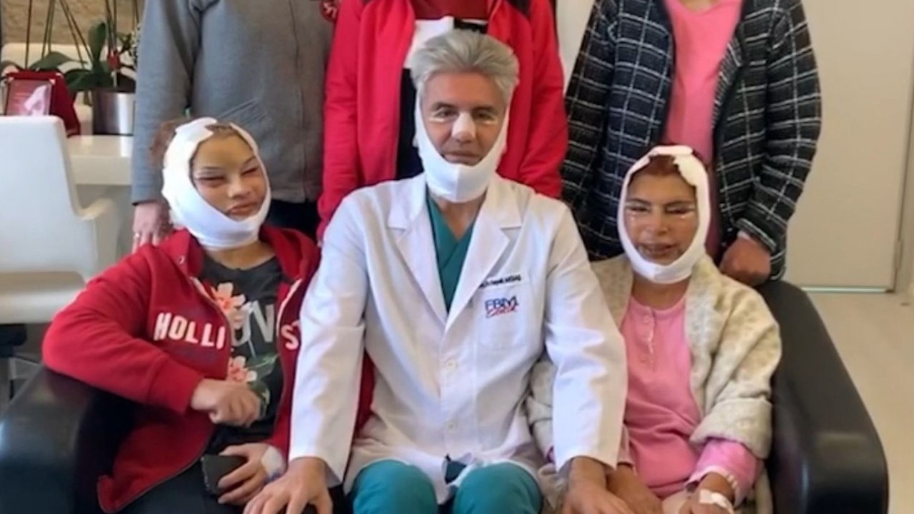 Ünlü estetikçinin yüz germe yaptığı hastalarla çektiği video sosyal medyada ilgi odağı oldu
