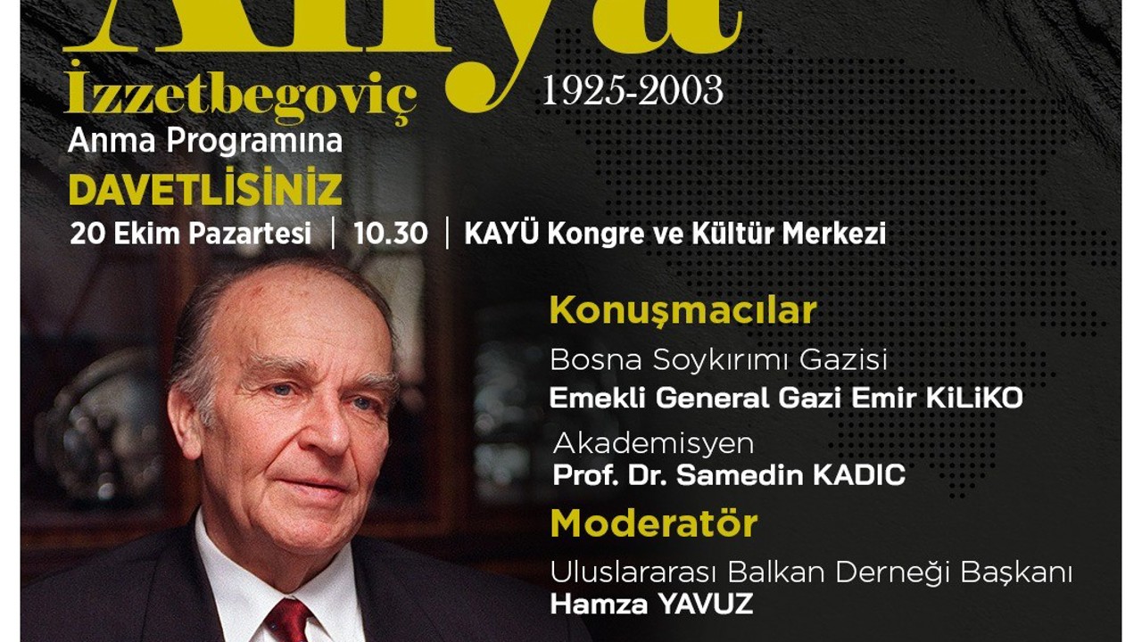 Talas Belediyesi’nden "Bilge Kral" Aliya İzzetbegoviç’e anlamlı anma
