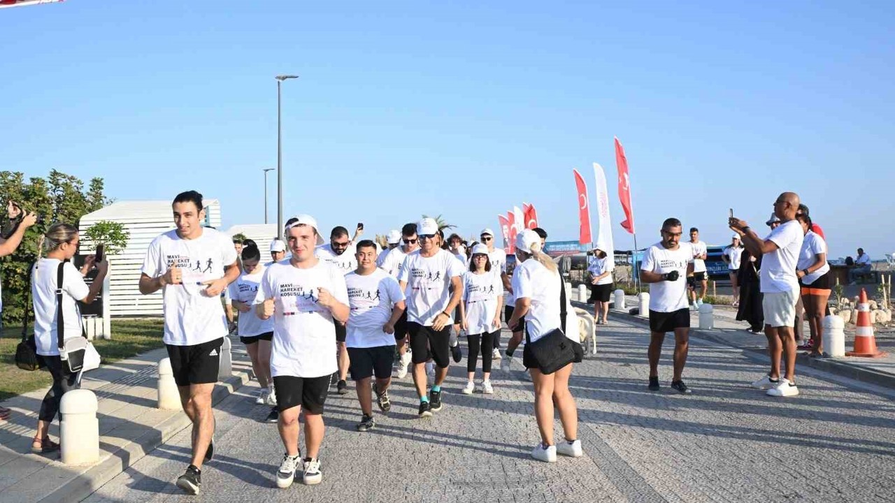 Manavgat kıyılarında "Mavi Hareket Koşusu"
