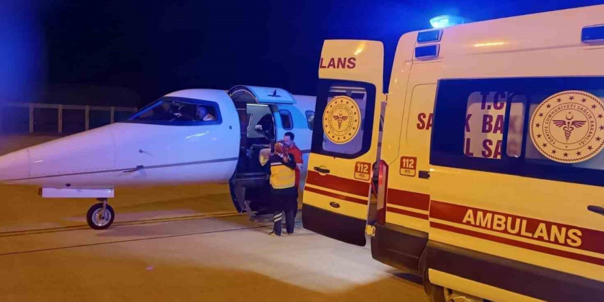 Ambulans uçak minik Alya için havalandı