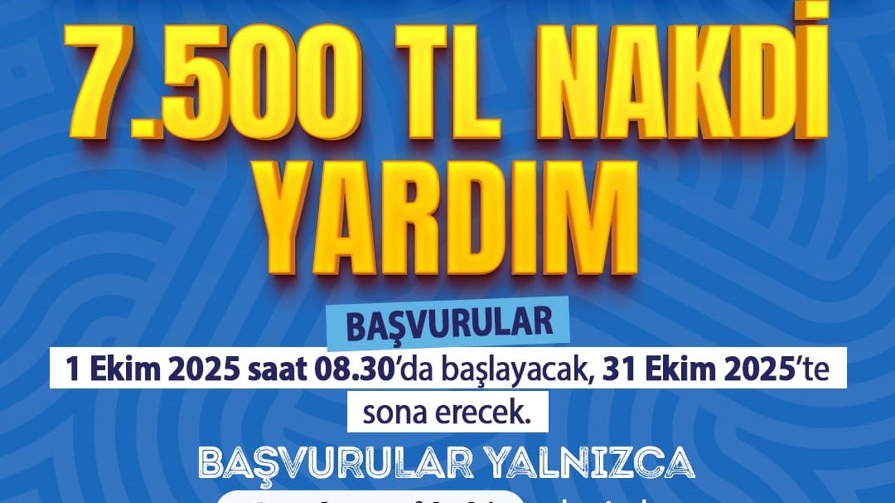 Başkan Büyükkılıç’tan eğitime destek: 7 bin 500 TL nakdi yardım
