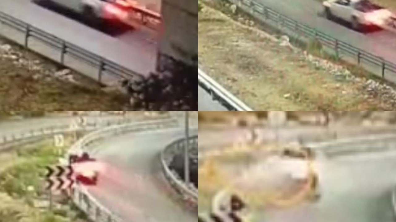 Tünel çıkışı feci kaza kamerada: Kamyonet sürücüsü hayatını kaybetti
