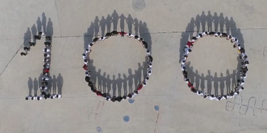 Bodrum’da öğrencilerden 100’üncü Yıl Marşı