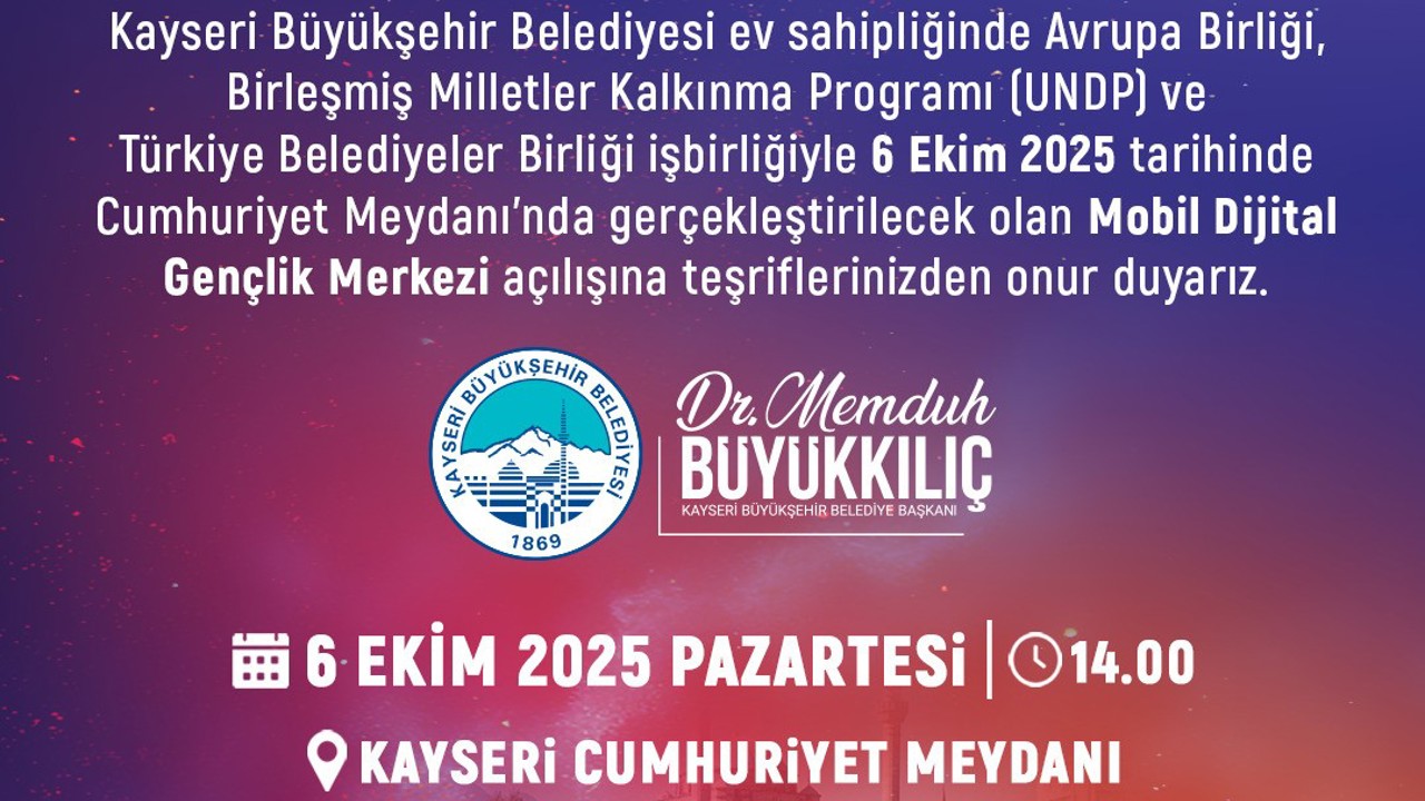 Başkan Büyükkılıç: "Dijital geleceğin merkezi açılıyor"
