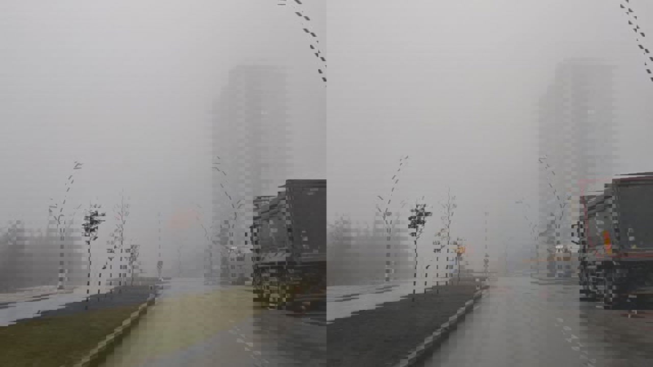 Malatya’da iftar vaktine dakikalar kala aniden bastıran yoğun sis, hayatı durma 