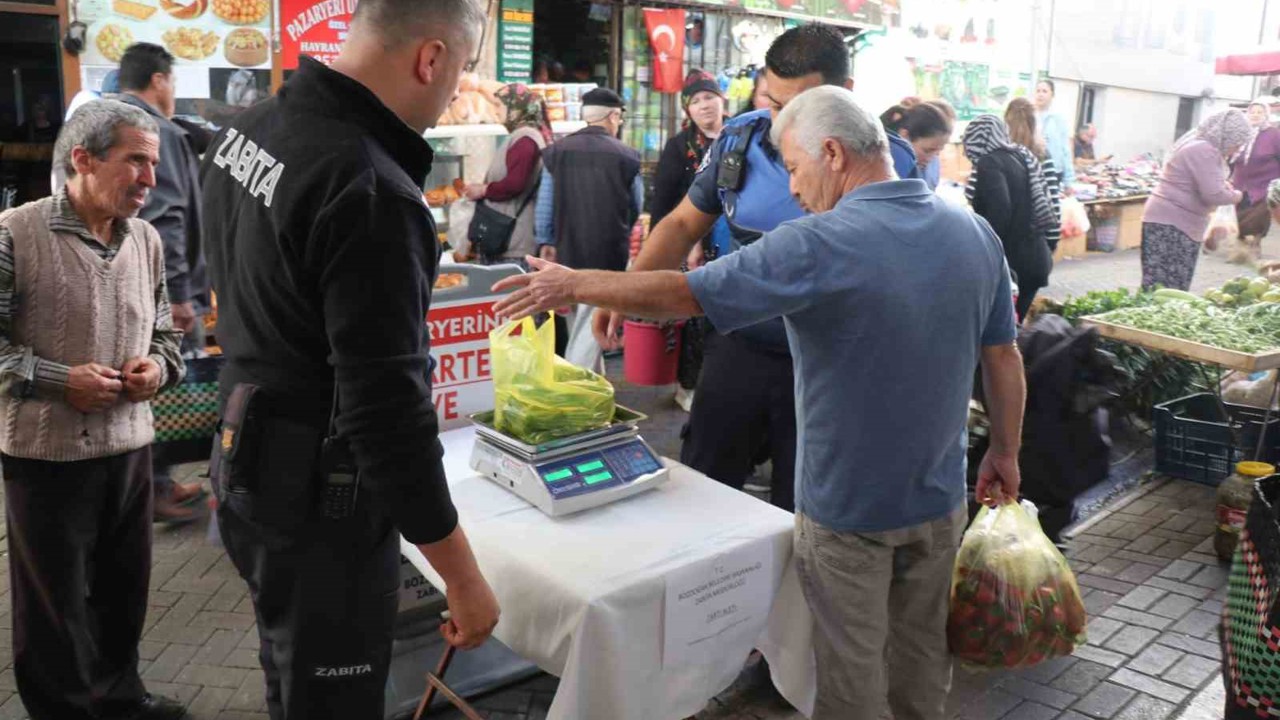 Bozdoğan Salı Pazarı’nda "Tartı Kontrol Noktası" uygulaması
