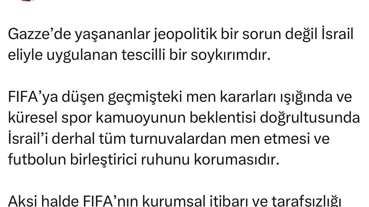 Dr. Mehmet Kasapoğlu’ndan FIFA’ya tepki
