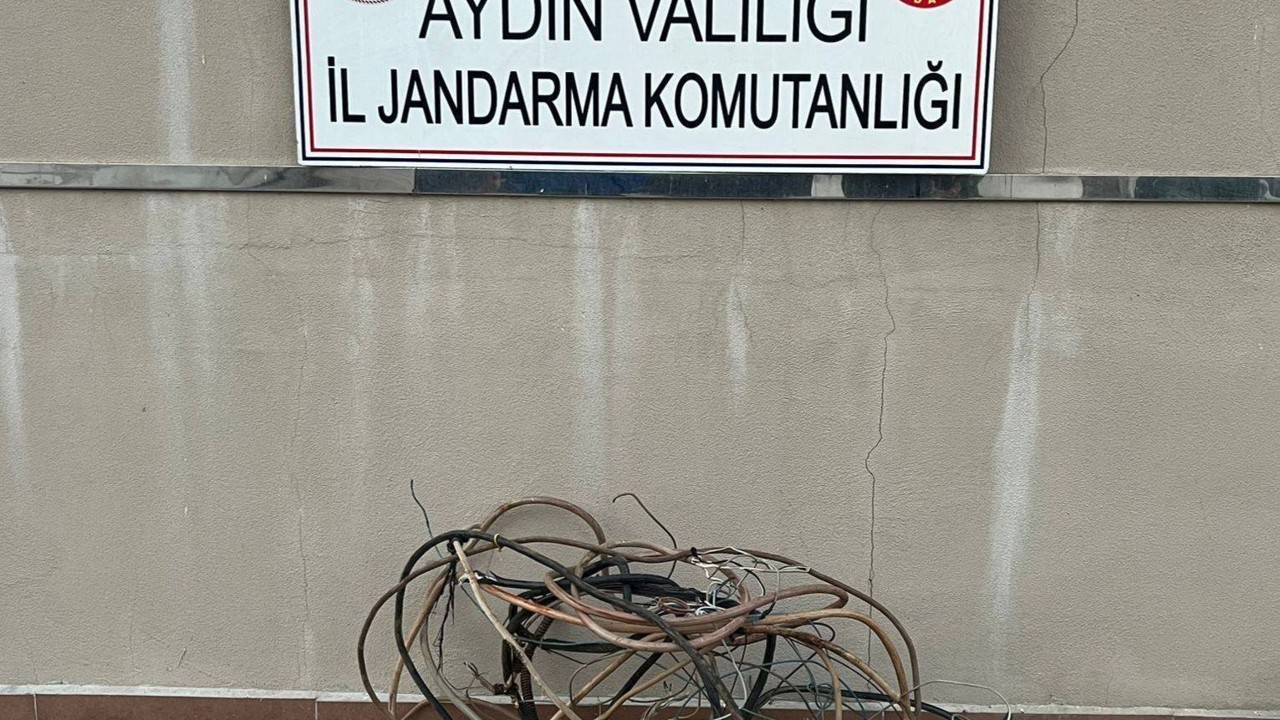 Kablo hırsızı yakalandı
