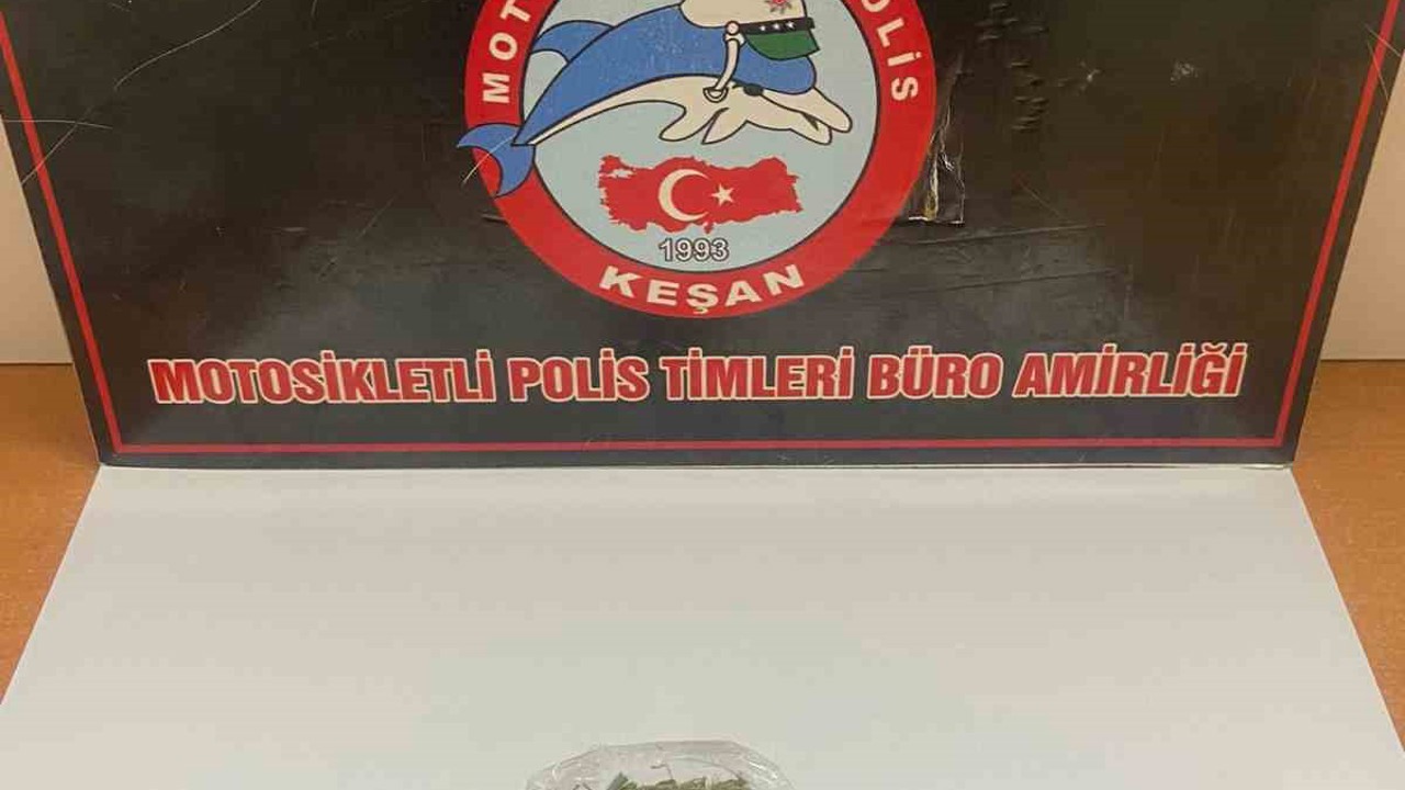 Keşan’da uyuşturucuyla yakalanan şahıs gözaltına alındı
