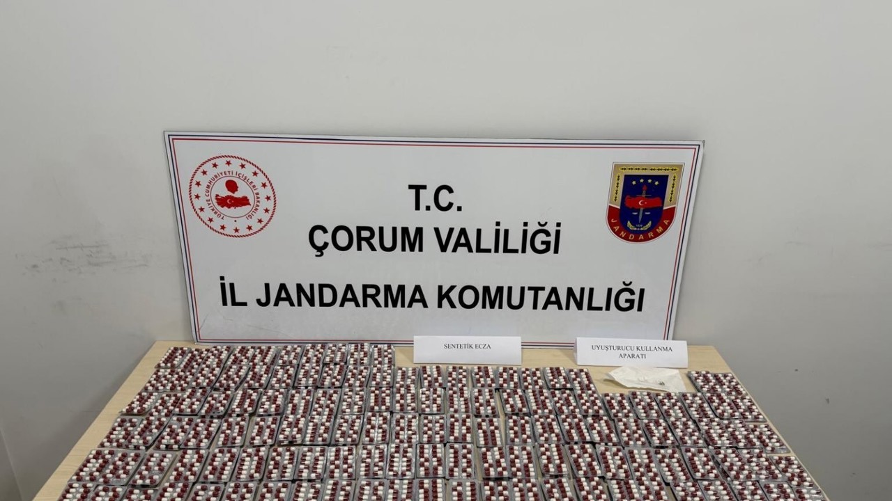 Çorum’da 3 bin adet uyuşturucu hap ele geçirildi
