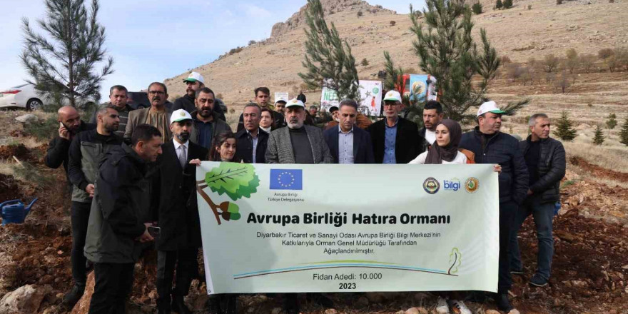 DTSO AB Bilgi Merkezi Ergani’de 10 bin ağaç dikti