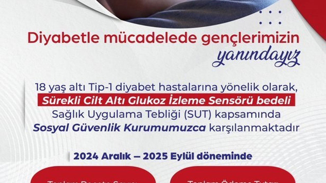 Bakan Işıkhan: "SGK’nın 18 yaş altındaki Tip 1 diyabet hastalarının 76 binden fazla reçetesini karşıladık"
