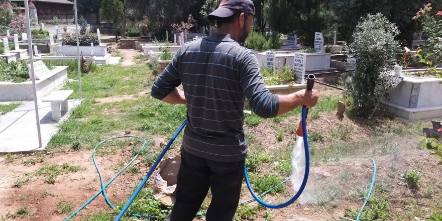 Efeler’de mezarlıklar temizleniyor