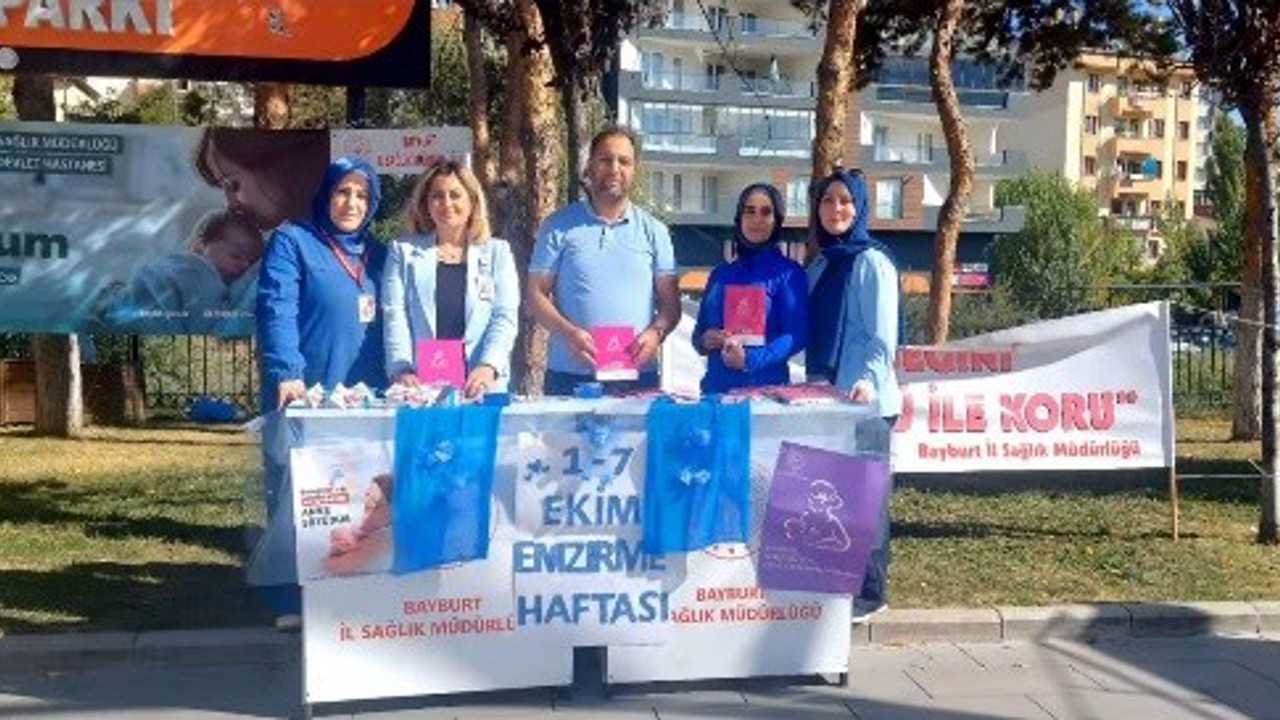 Bayburt’ta Emzirme ve Normal Doğum Haftası kapsamında farkındalık etkinliği düzenlendi
