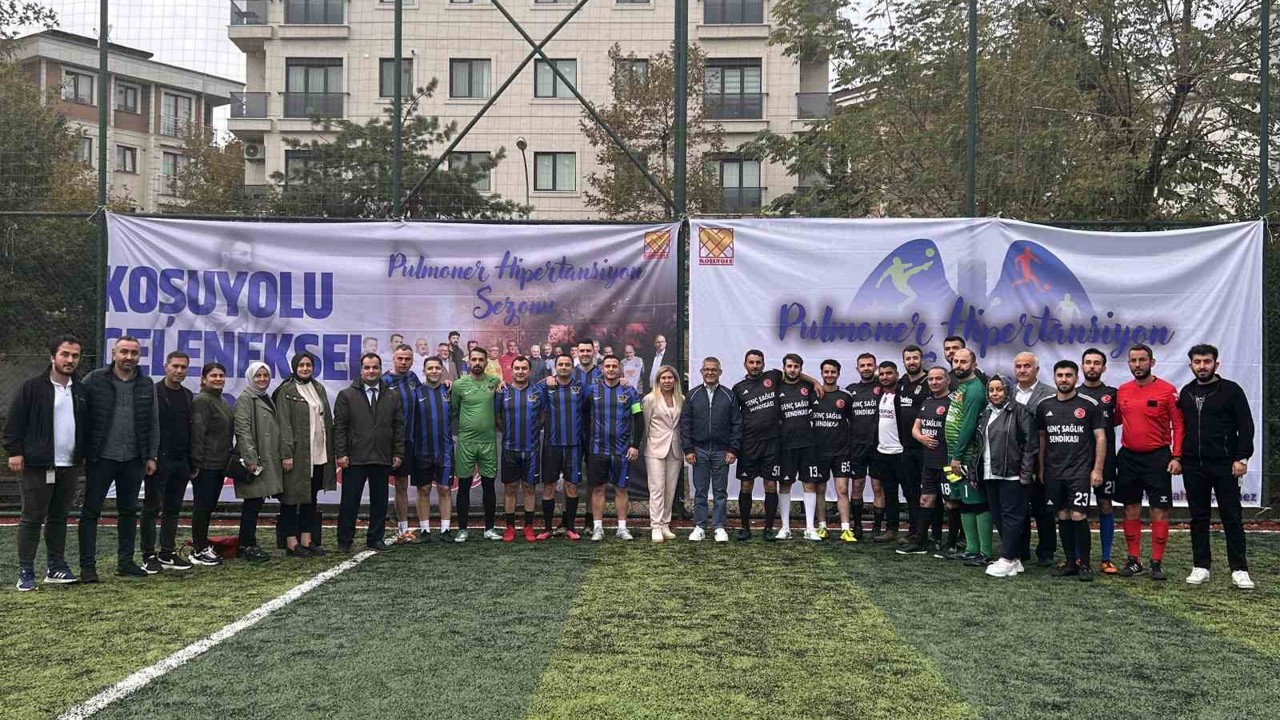 Koşuyolu Geleneksel Futbol Turnuvası’nda pulmoner hipertansiyon farkındalığı için top koşturuldu
