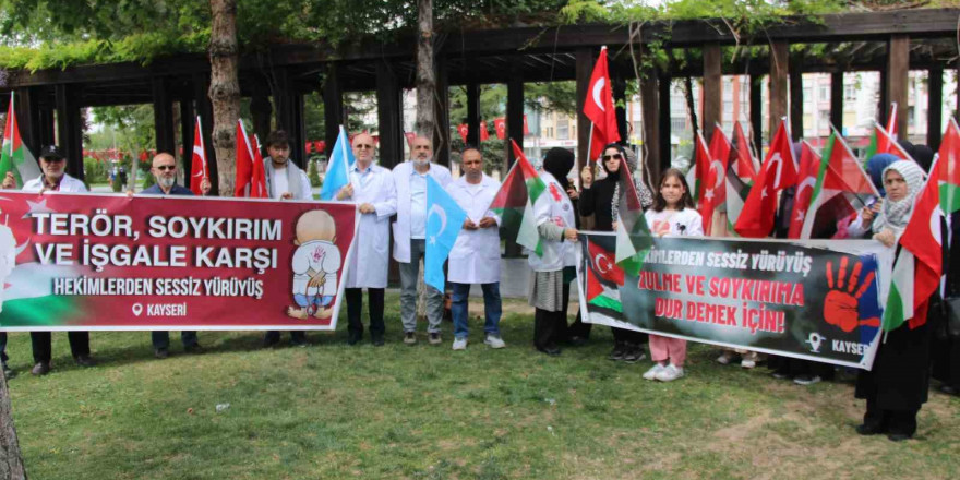 Hekimlerden Filistin için ’Sessiz yürüyüş’