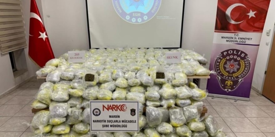 Mardin’de 250 kilogram uyuşturucu ele geçirildi