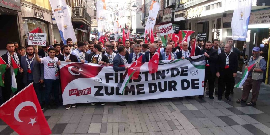 Trabzon’da Filistin’e destek için yürüdüler