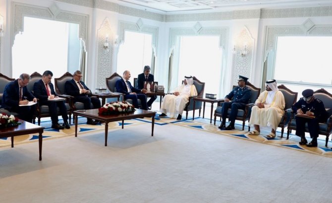 Diyanet İşleri Başkanı Erbaş, İİT İnsani Yardım Fonları Birimi Başkanı’nı Al Sani’yi kabul etti