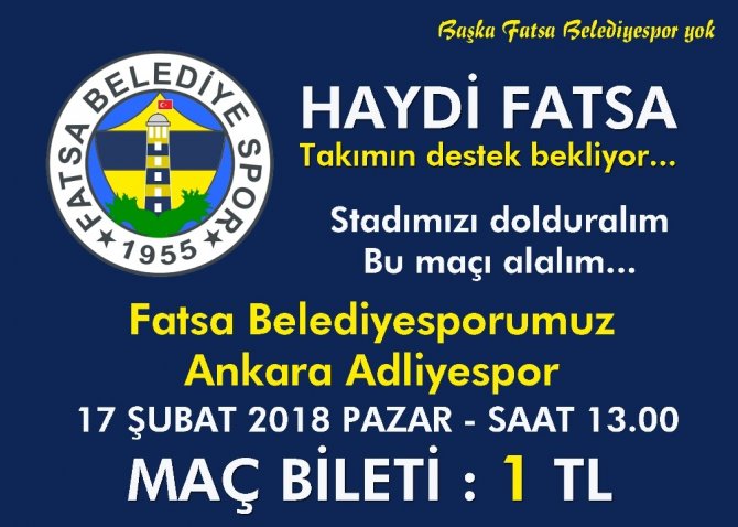 Fatsa Belediyespor’dan taraftara jest