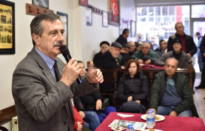 Başkan Ataç, kahvehane toplantısında vatandaşlarla buluştu