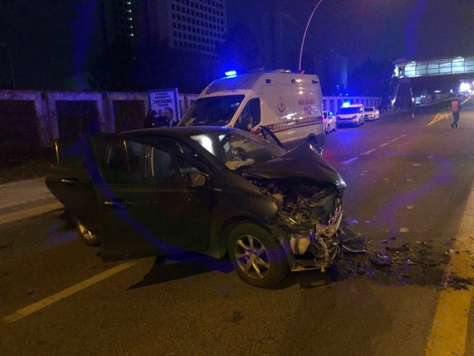 Ankara’da trafik kazası: 1 yaralı