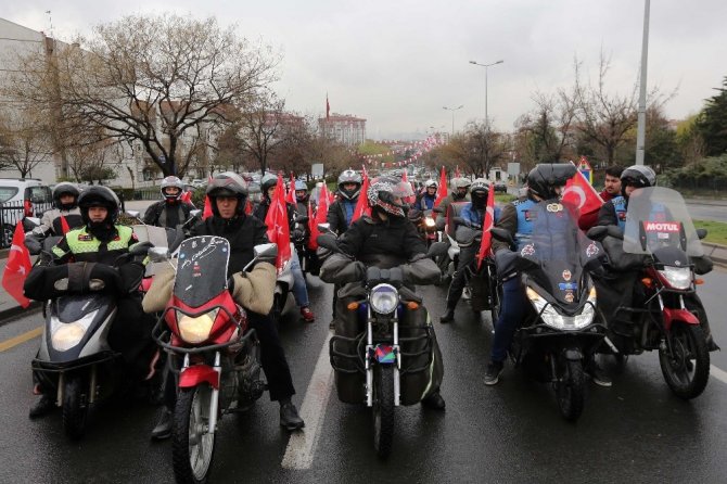 Başkan Yaşar’a motosikletli karşılama