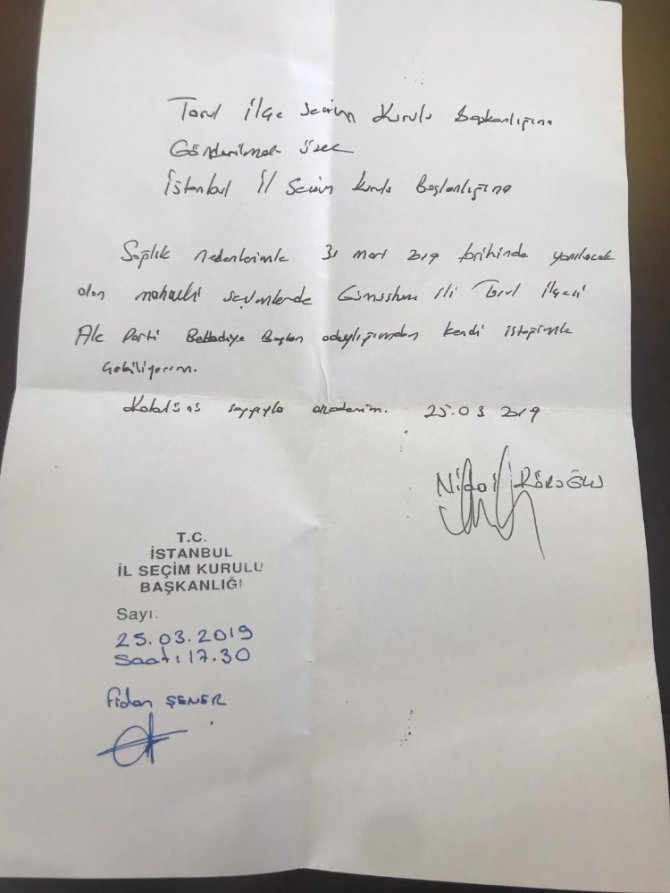 AK Parti Torul Belediye Başkan adayı Nidai Köroğlu seçimlerden çekildi