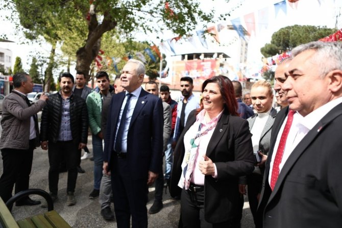 Başkan Çerçioğlu, İncirliova’da esnaf ziyareti gerçekleştirdi