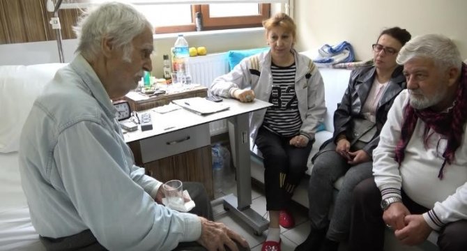 Oğlunun acısını unutamayan Eşref Kolçak, 3 aydır hastanede tedavi görüyor