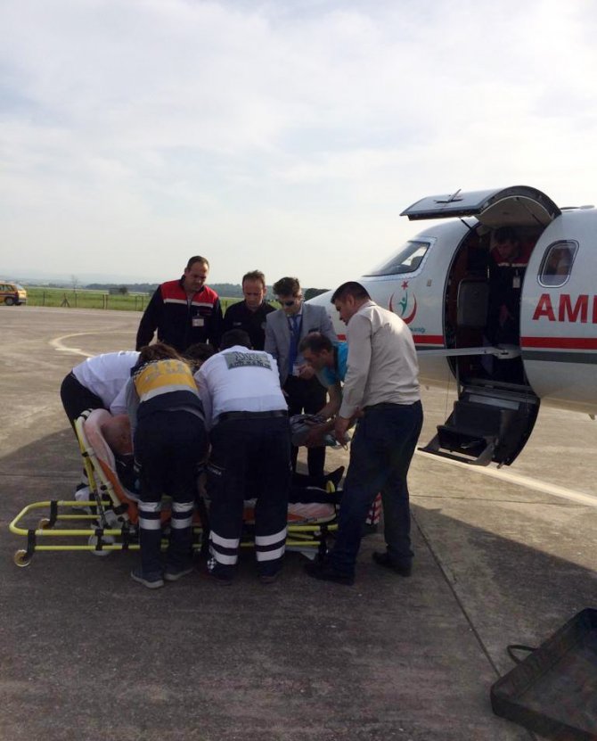 Balıkesir’den uçak ambulansla Şanlıurfa’ya hasta nakli