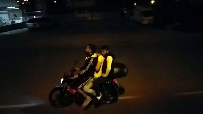 Ankara’da motosiklet üzerinde korkutan yayın