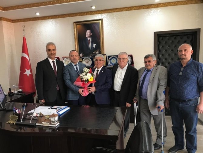 Kaymakam Öner’ Türkiye Sakatlar Derneği yöneticilerini kabul etti