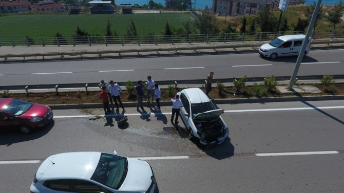 Sinop’ta trafik kazası 1 yaralı