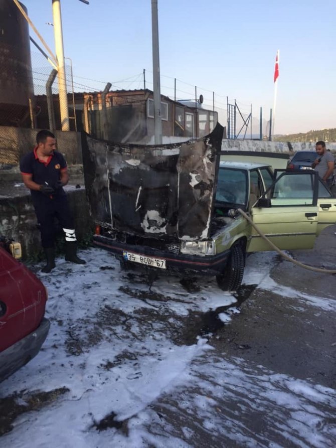 Sinop’ta otomobil yangını