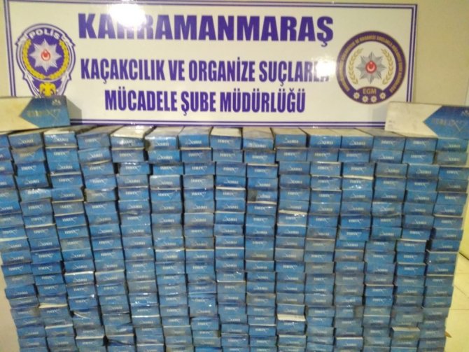 Kahramanmaraş’ta 5 bin 800 paket kaçak sigara ele geçirildi