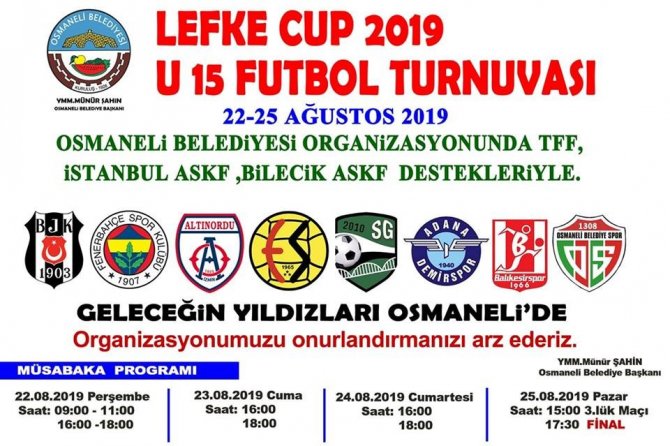 Osmaneli’nde "Lefke Cup U15 Futbol Turnuvası" başladı