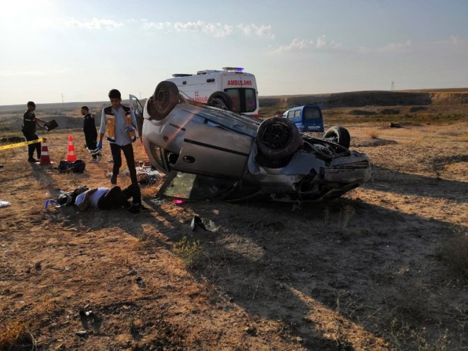 Aksaray’da otomobil takla attı: 1 ölü, 3 yaralı