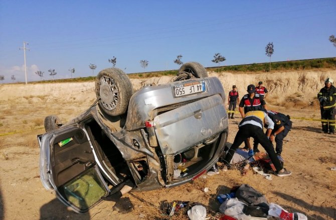 Aksaray’da otomobil takla attı: 1 ölü, 3 yaralı