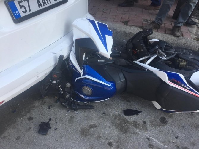 Boyabat’ta motosiklet kazası: 1 yaralı