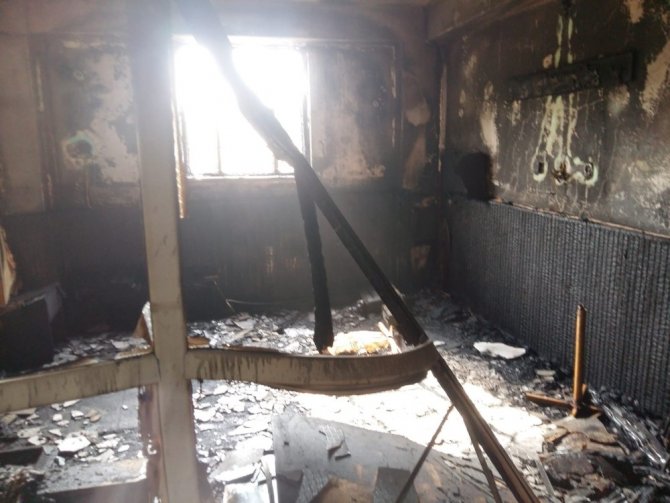 Tokat’ta, yangında hasar gören camide çalışma başlatıldı