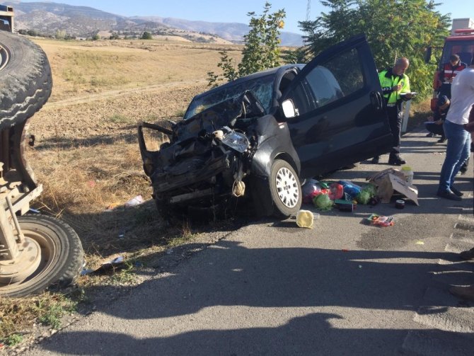 Amasya’da trafik kazası: 2 yaralı