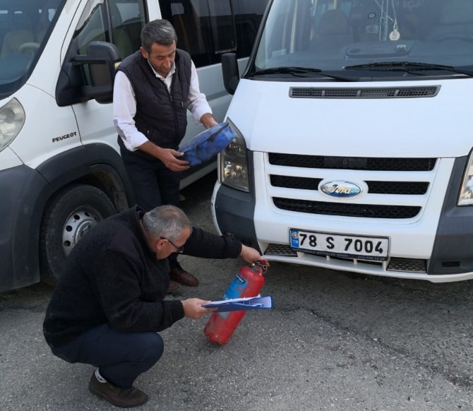 Safranbolu’da öğrenci servis araçları denetlendi