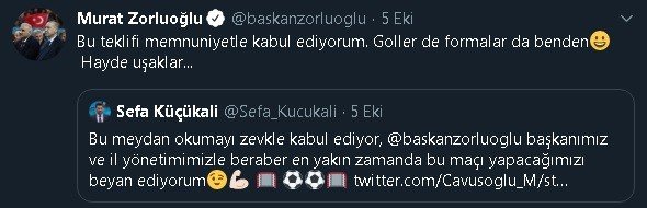Belediye Başkanı Zorluoğlu gençlerin sosyal medyadan yaptığı maç isteğini kırmadı