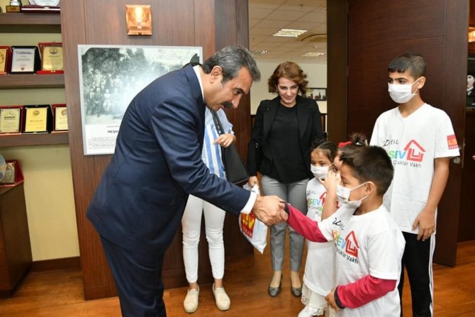 Lösemili çocuklar Başkan Çetin ile tanıştı