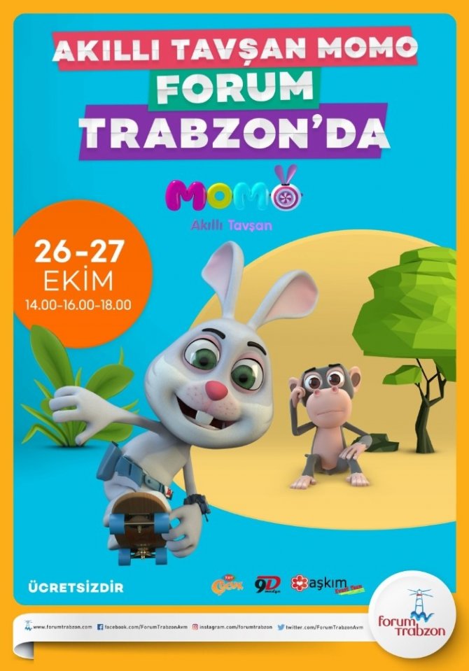 Akıllı Tavşan Momo, Forum Trabzon’da çocuklarla buluşacak