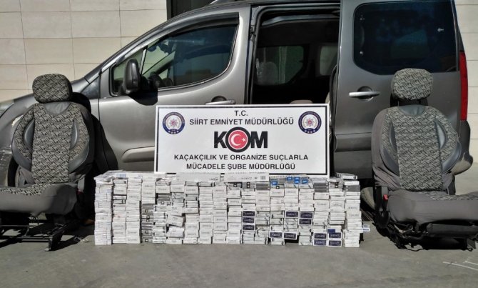 Siirt’te bin 700 paket kaçak sigara ele geçirildi