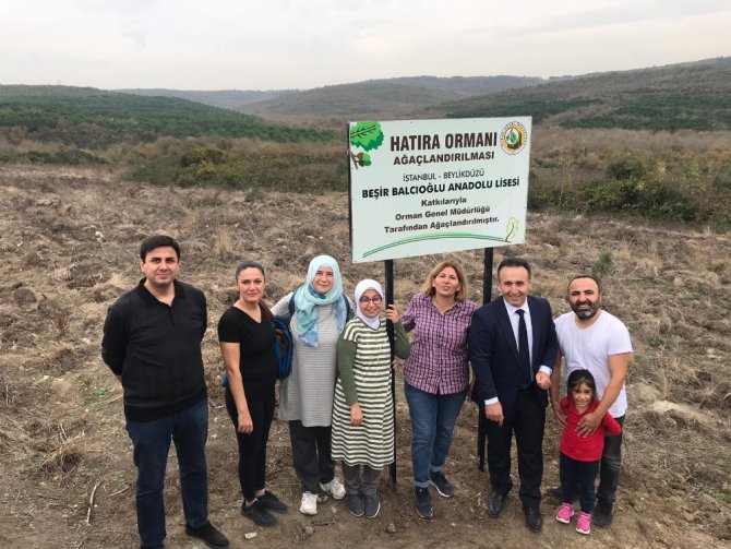 Beşir Balcıoğlu Anadolu Lisesi öğrencilerinden hatıra ormanı