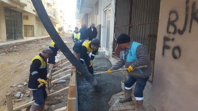 Didim’de üretilen ilk beton Sevgi Sokak’ta kullanılmaya başladı